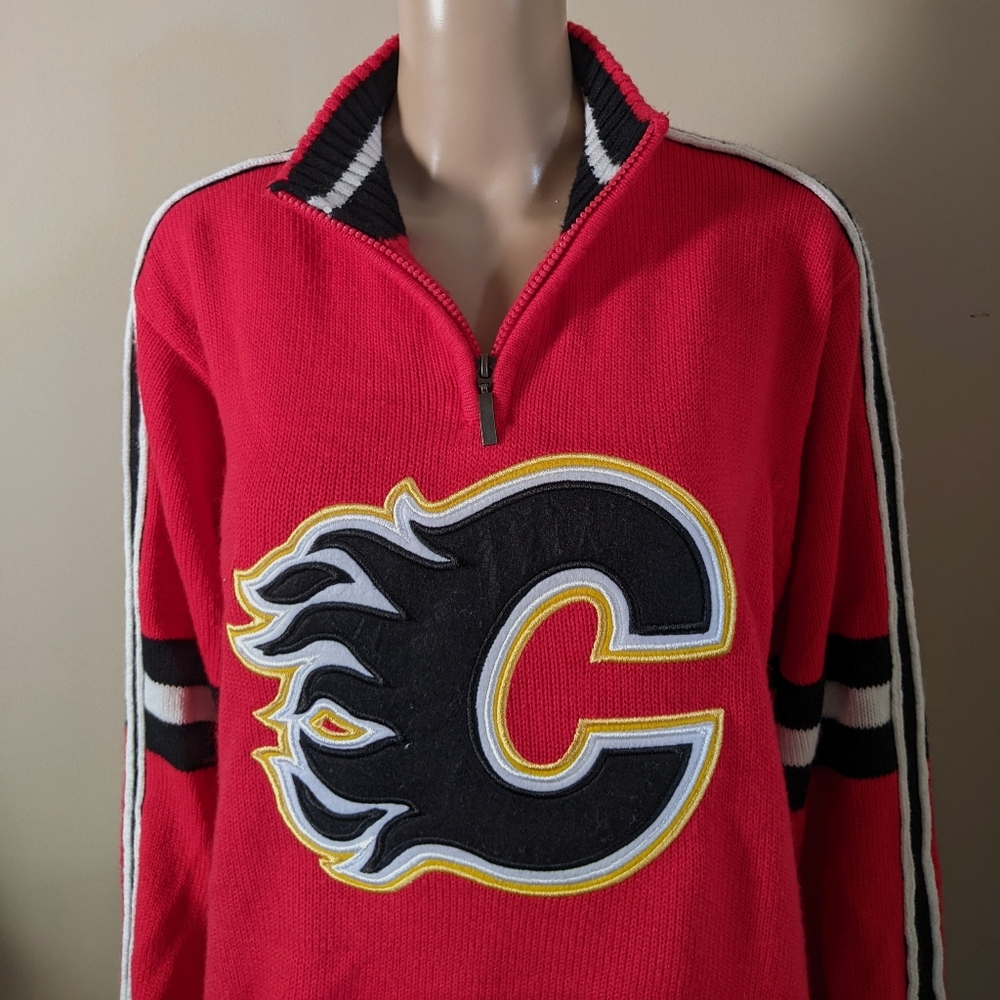 Red Calgary Flames Men's Sweater